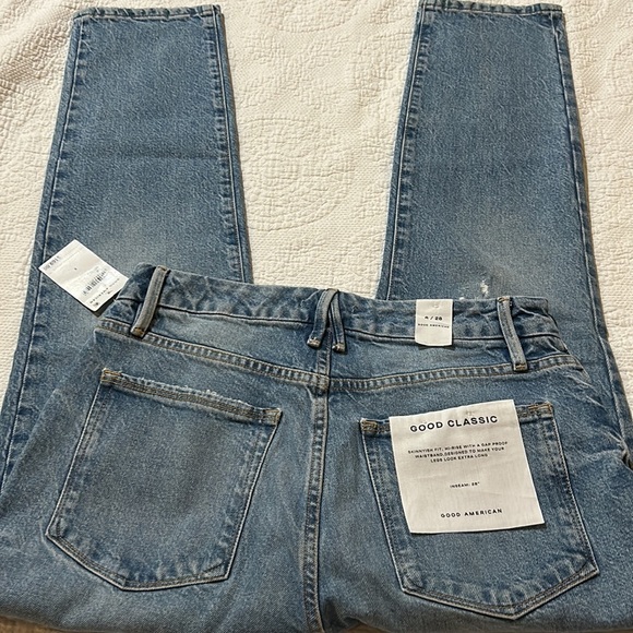 Good American Classic Indigo Distressed NWT 6/28 - Picture 4 of 12